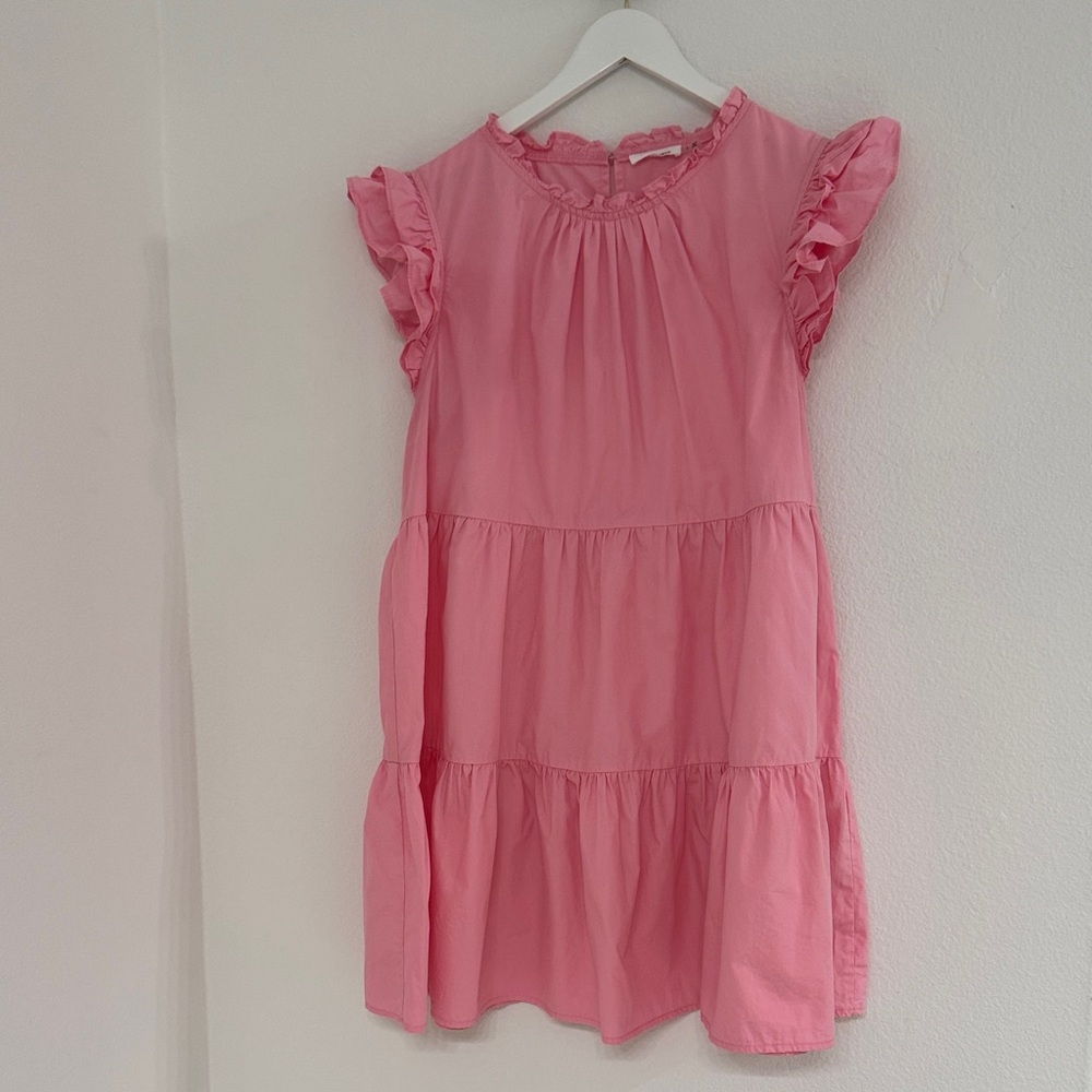 Pink Ruffled Mini Dress